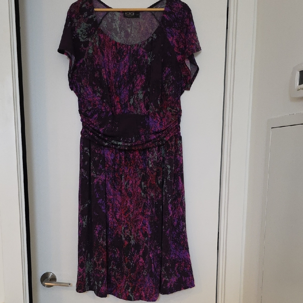 IGIGI Multicolor Abstract Midi Dress